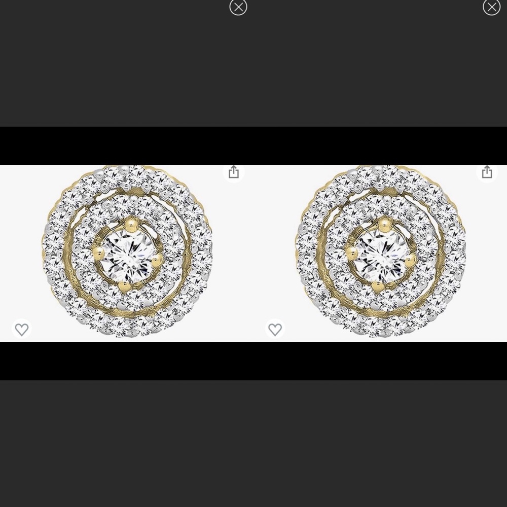 Gold and Diamond Earrings